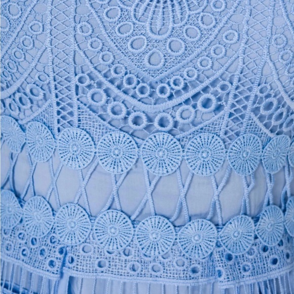 MAJE
Loseray Embroidered-lace Top In Blue Size 2 - Picture 4 of 16